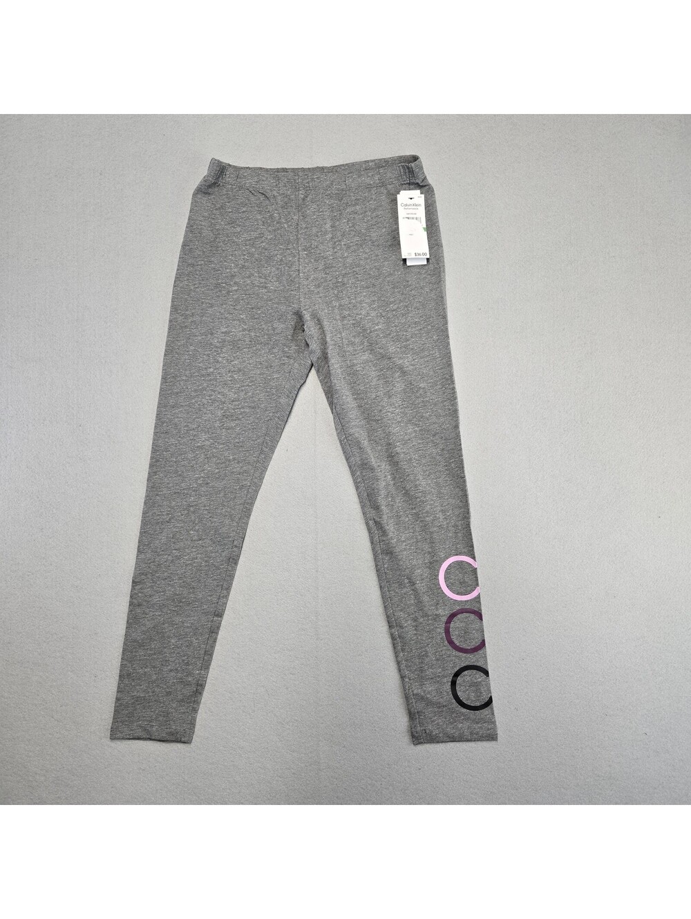Calvin Klein Capri Legging Womens MED Heather Grey Cotton Visc NWT CAFFC175-030
